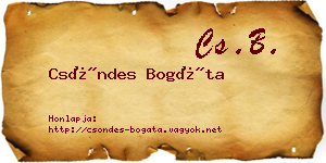 Csöndes Bogáta névjegykártya